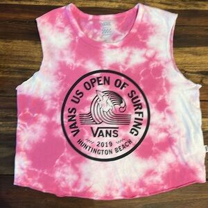 Vans US open surf 2019 Huntington Beach crop tank top size small